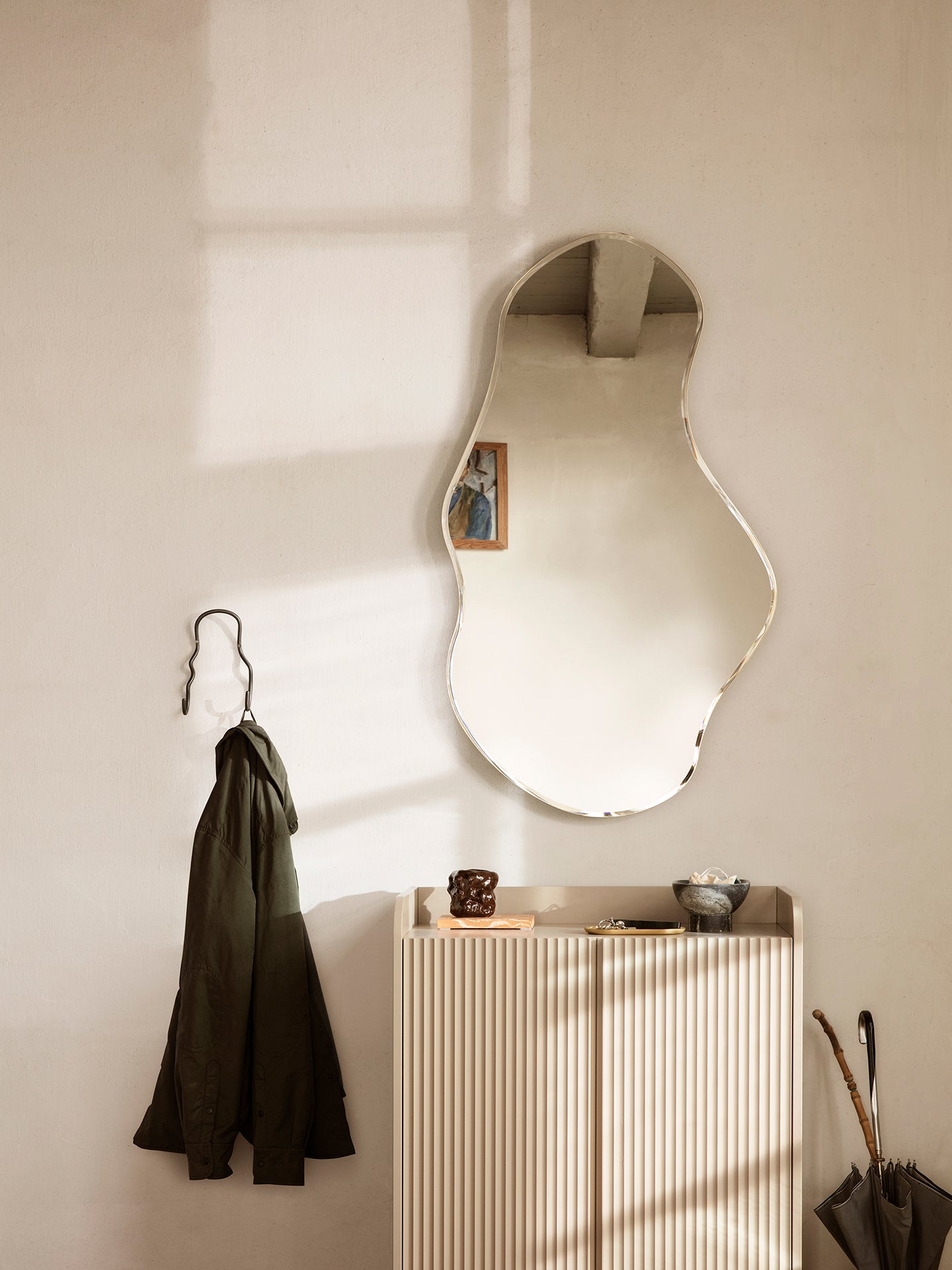 Large Pond Mirror, Brass