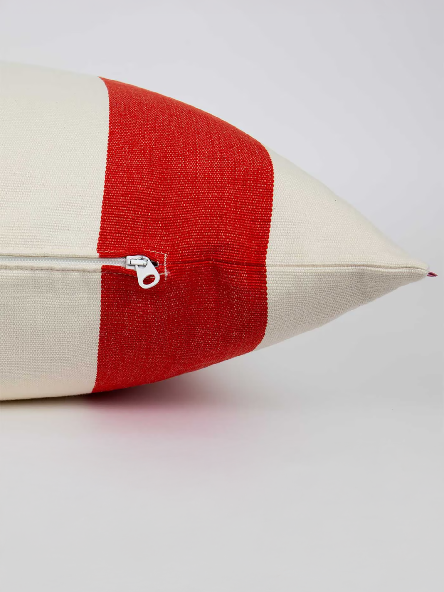 Fifi giant cushion cover (50x90cm), red/off-white stripes