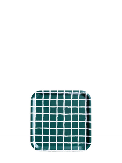 Rutig tray, green