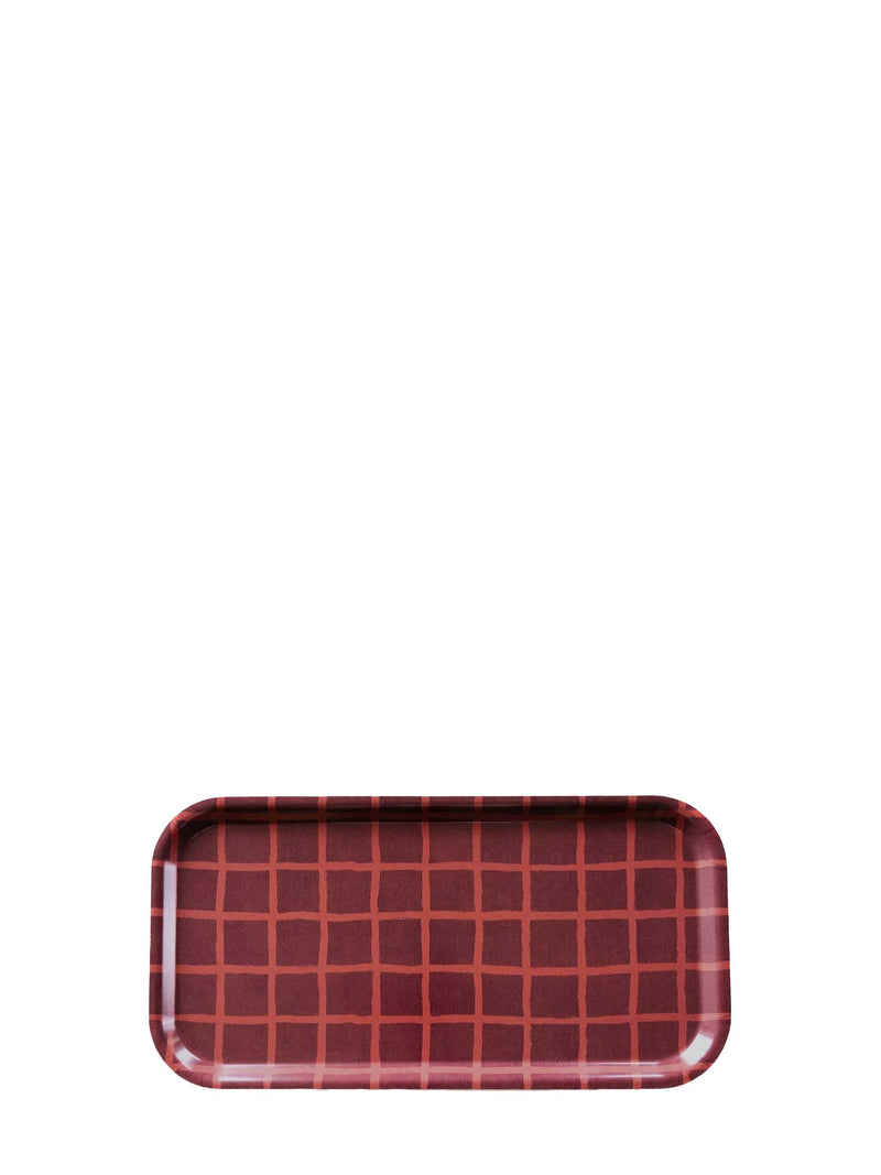 Rutig tray, red