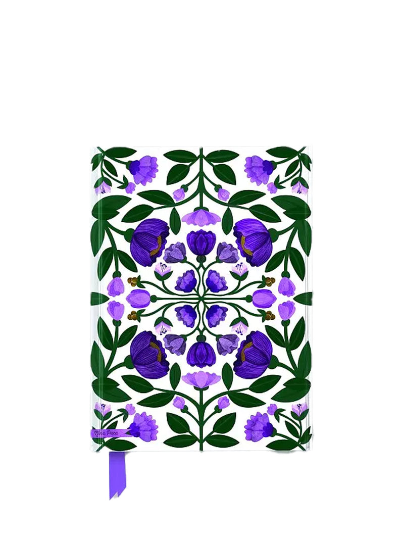 Foiled journal Nina Pace's Purple flowers, lined (A5)