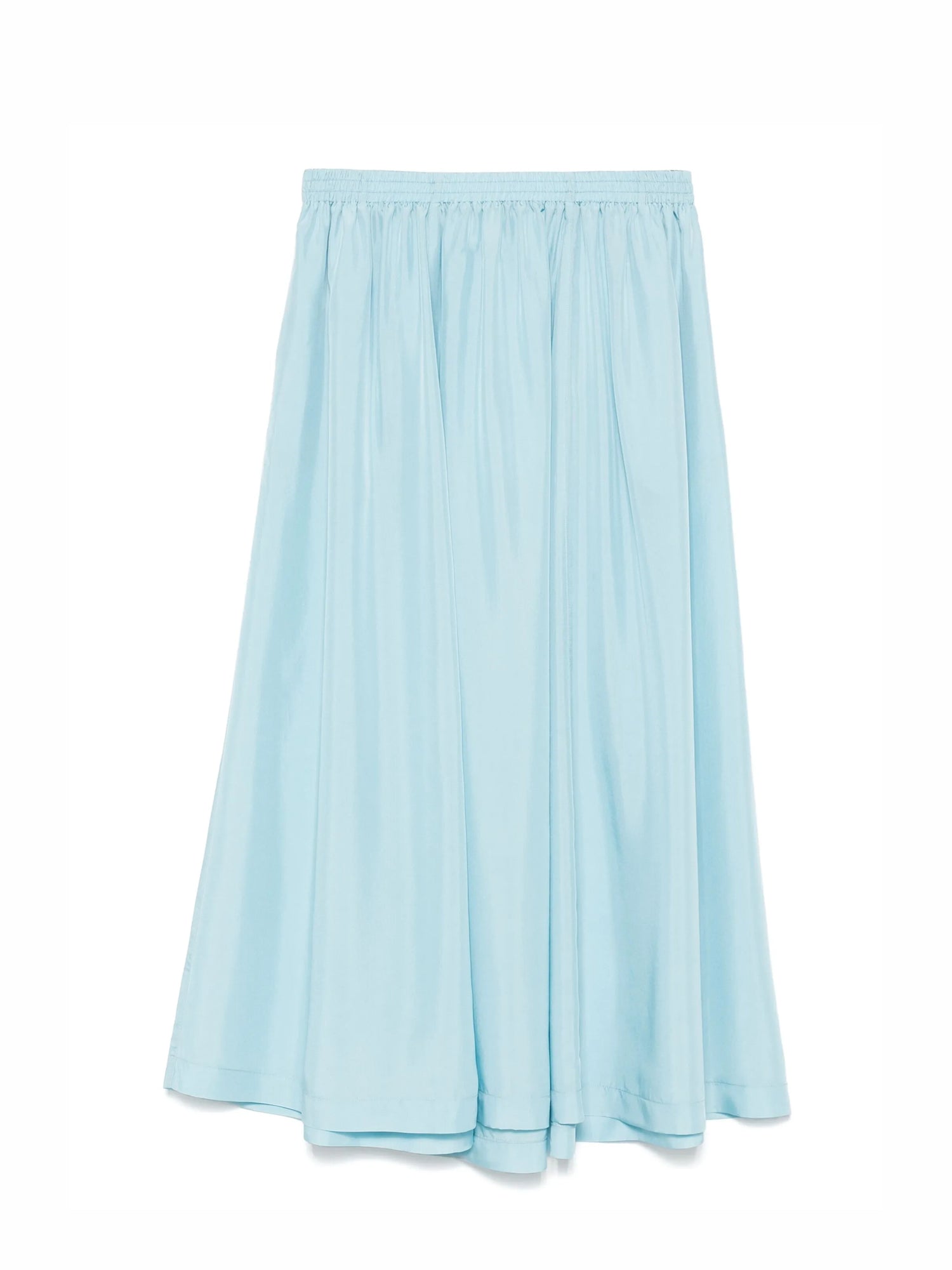 Habotai silk essential skirt, acqua