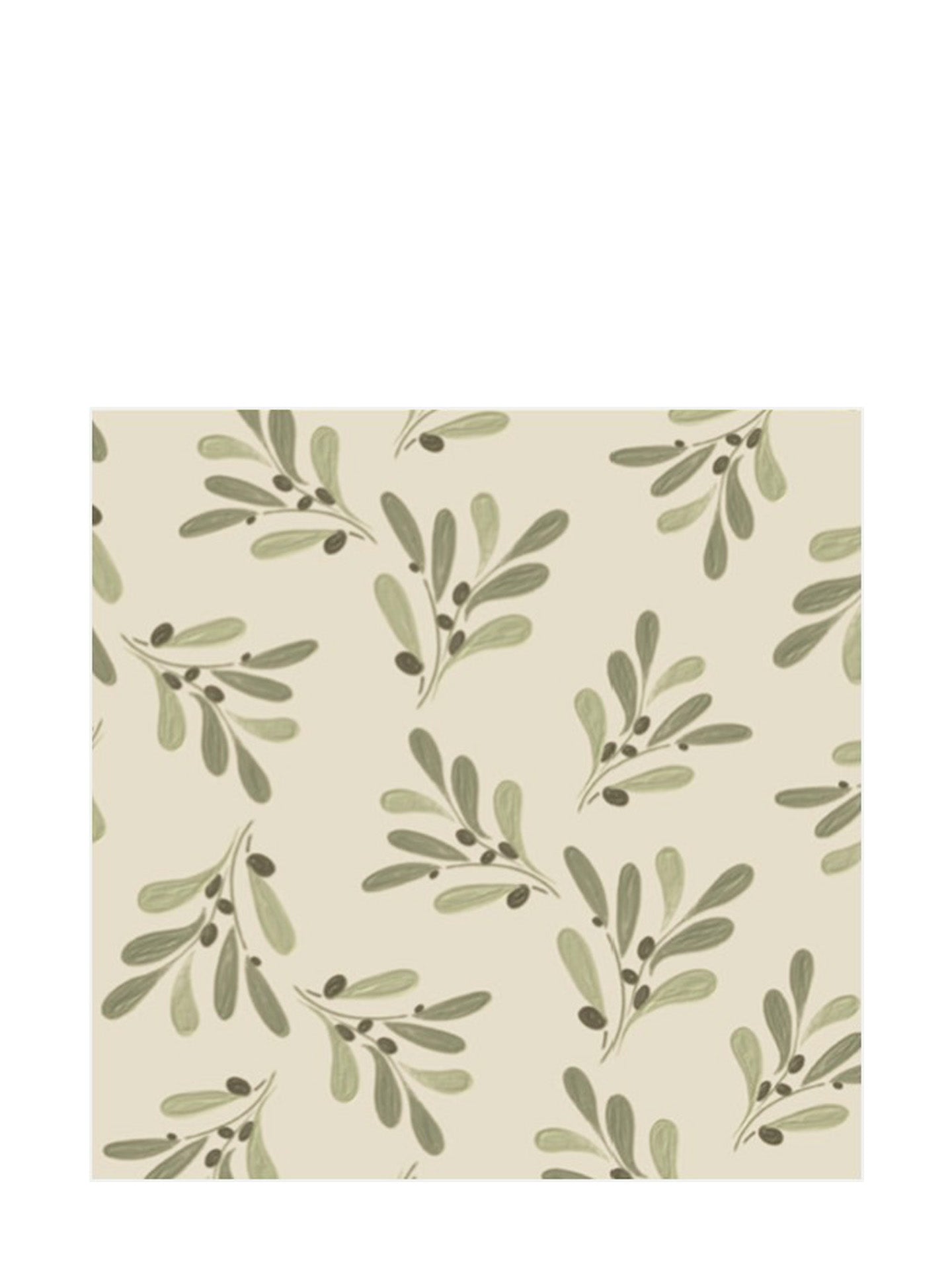 Olive branch cocktail napkin (25 x 25cm)