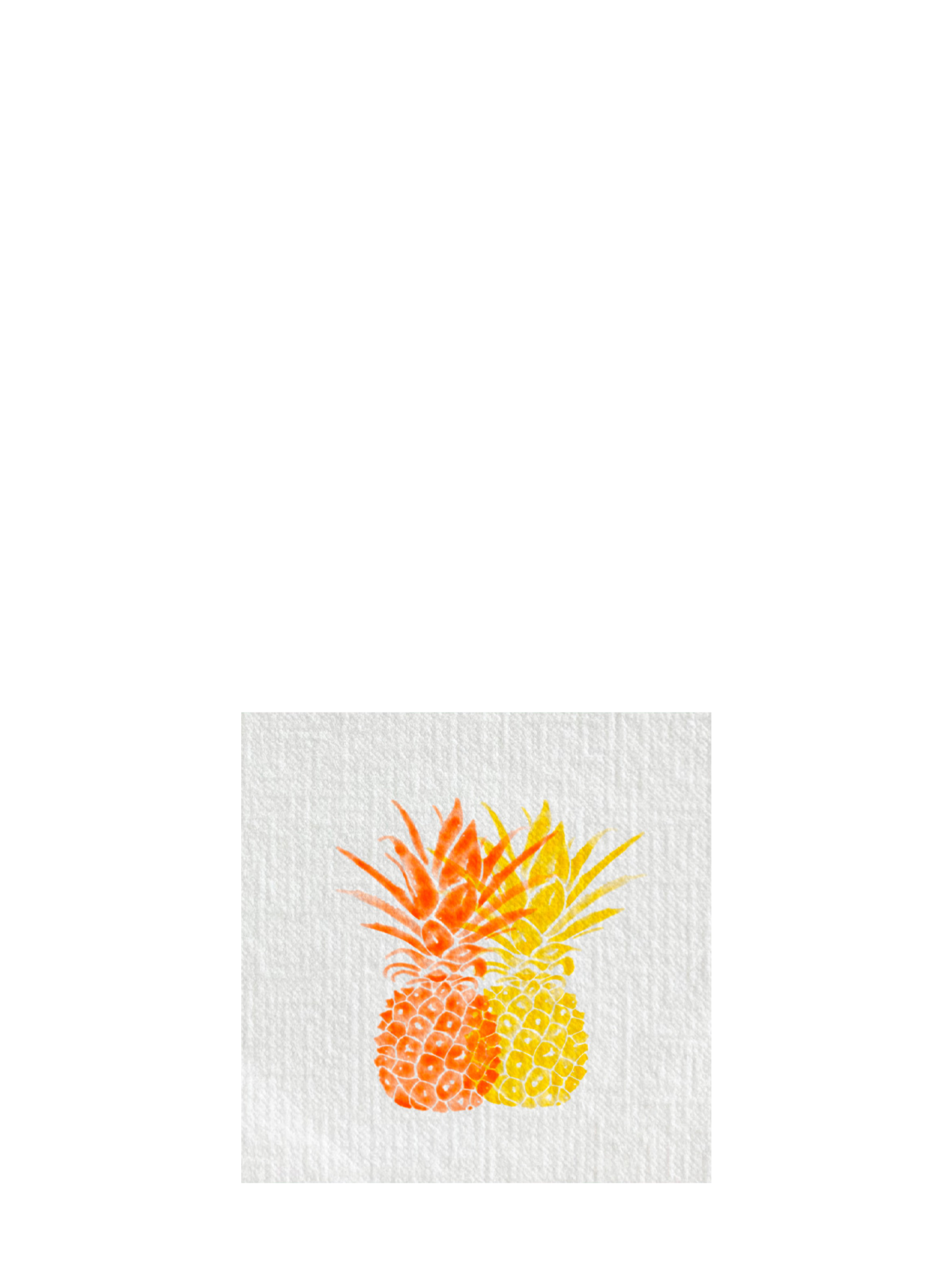 Ananas Orange et Jaune cocktail napkin