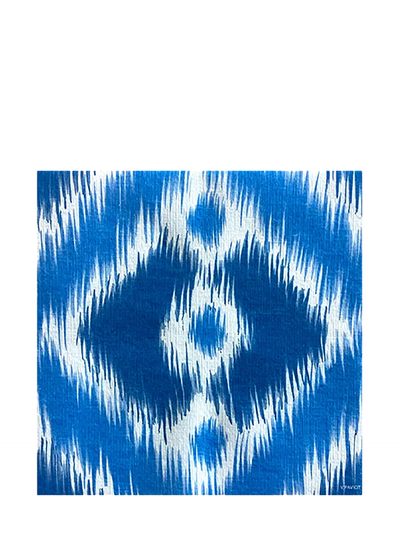 Ikat dinner napkins, blue (40x40cm)