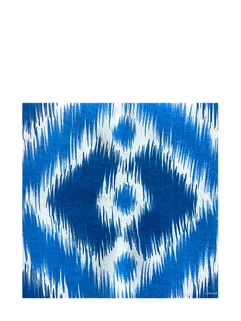 Ikat dinner napkins, blue (40x40cm)