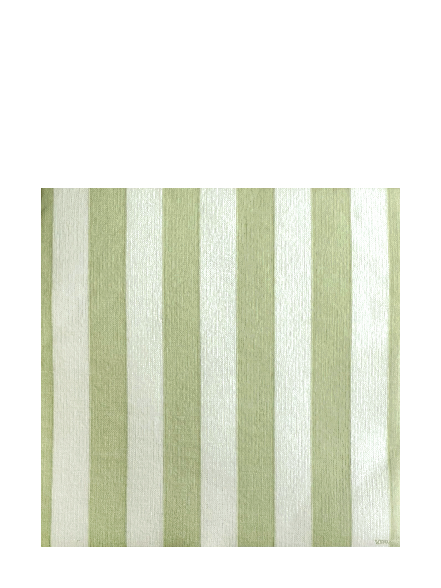 Striped dinner napkin, olive green (40 x 40cm)