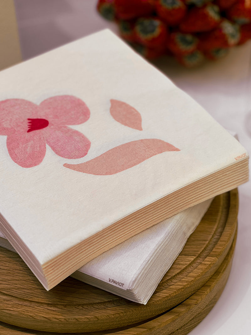 Orange flower dinner napkins (40x40cm)