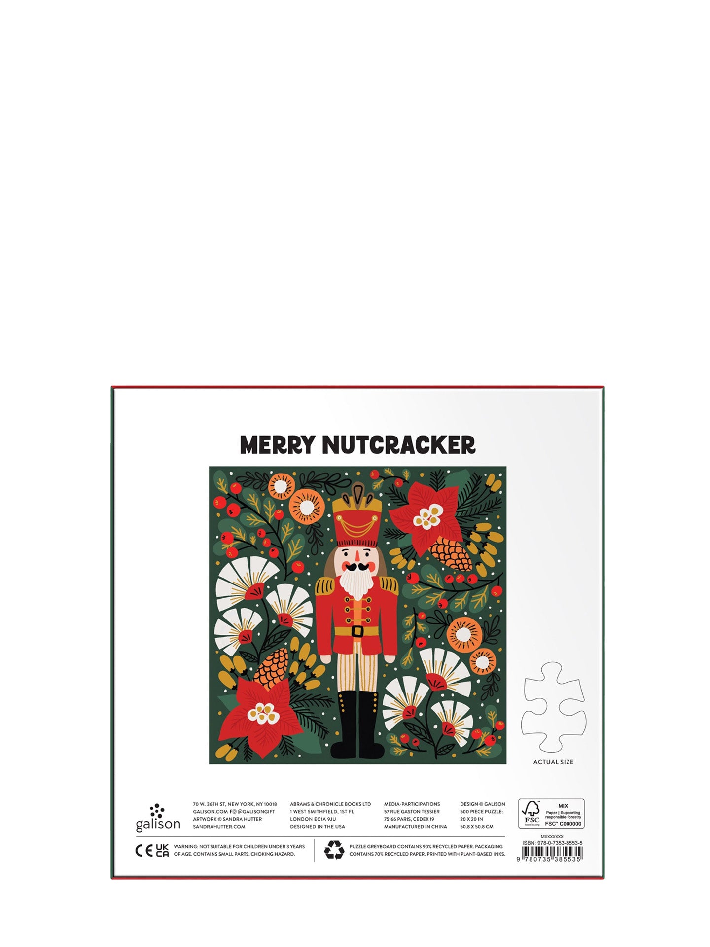 Merry nutcracker foil puzzle (500 pcs)