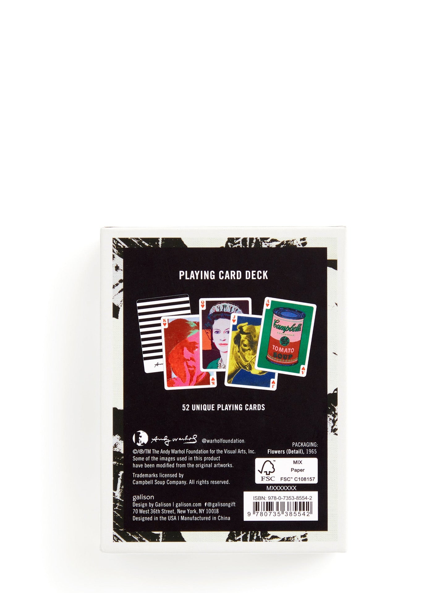 Andy Warhol pop art card deck