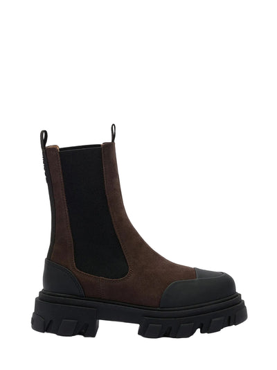 Cleated Mid Chelsea Boot Recycled Pelinova, brown