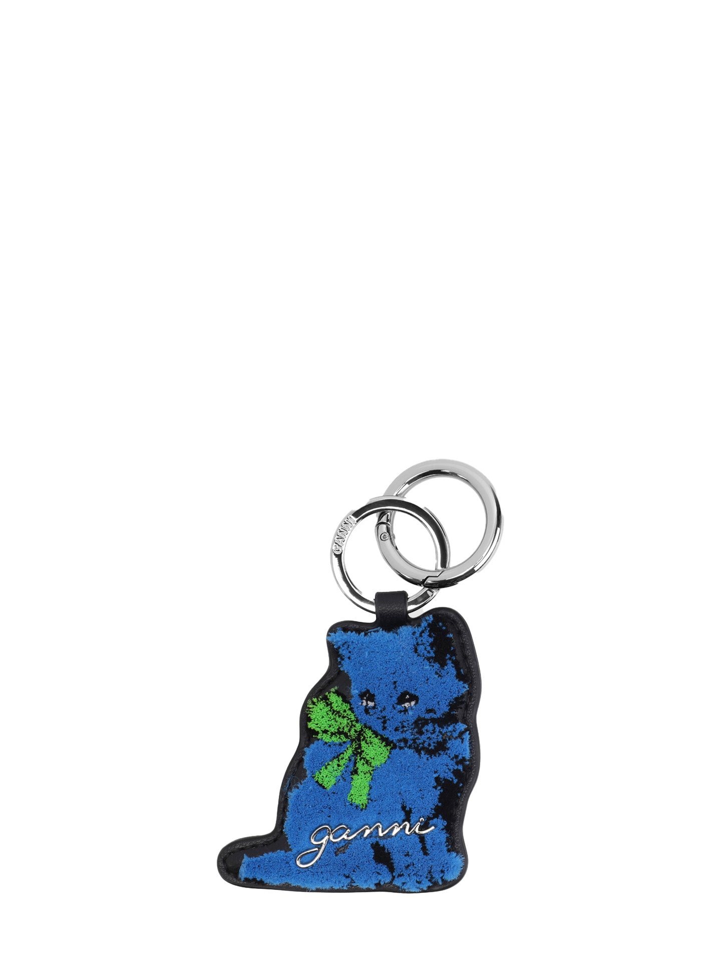Cat keyring, blue