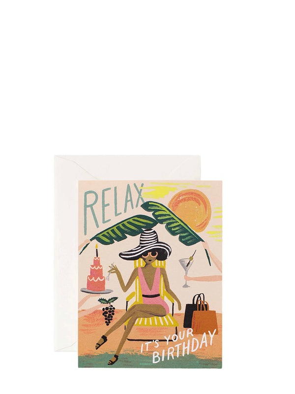 Relax, birthday card