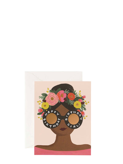 Flower Crown Birthday Girl, Birthday Card