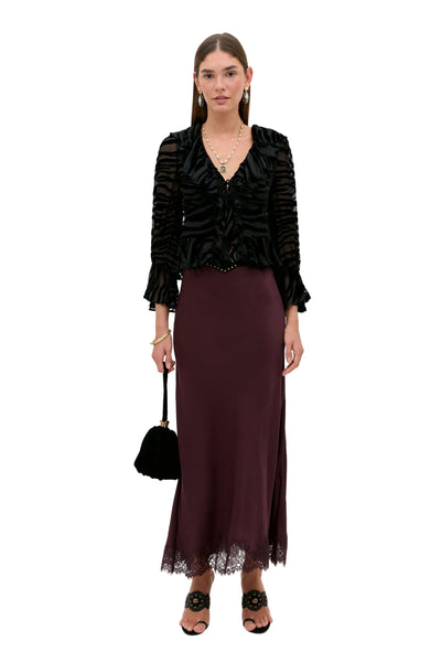 Matilde midi skirt, wine