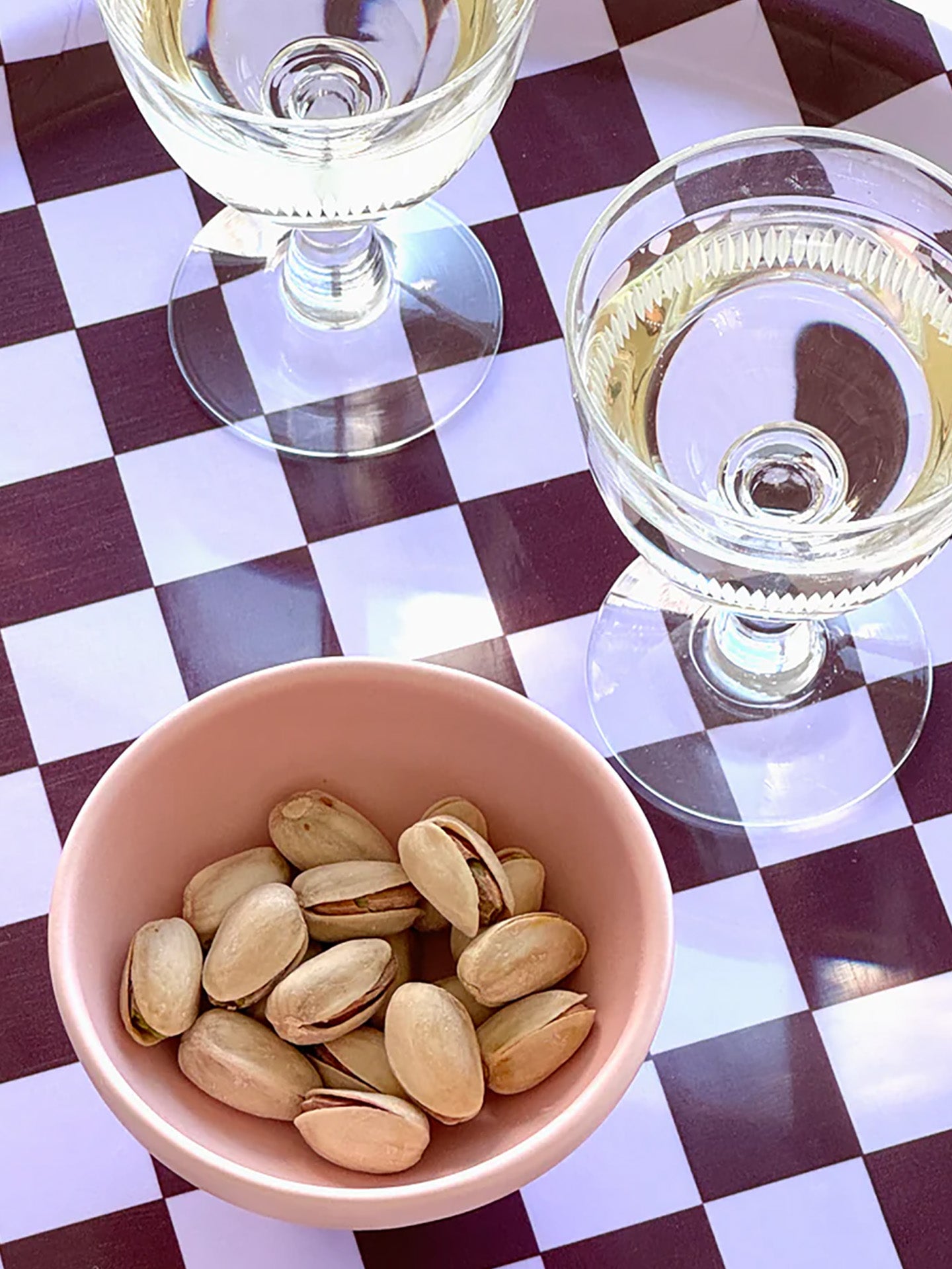 Grape CHECKER Round Serving Tray (31 cm)