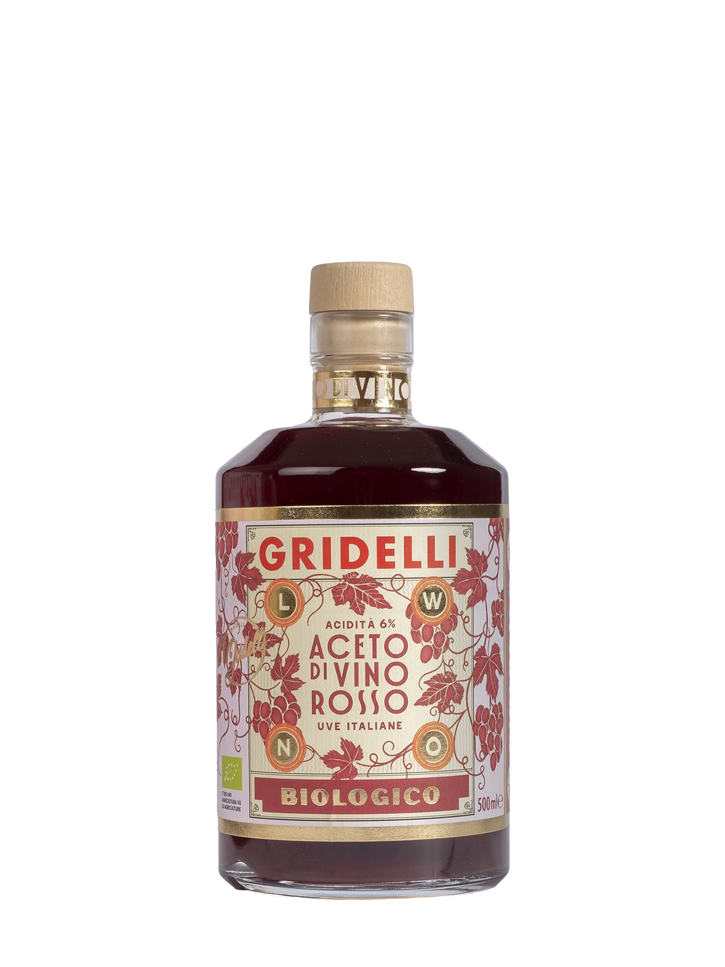 Organic red vinegar Acetato vino rosso (500 ml)
