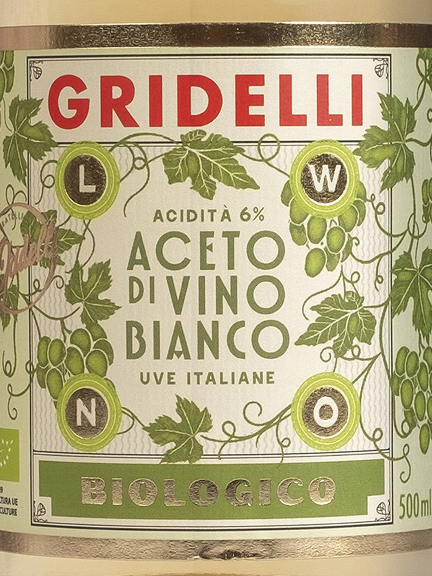 Organic white vinegar, Acetato di vino blanco (500 ml)