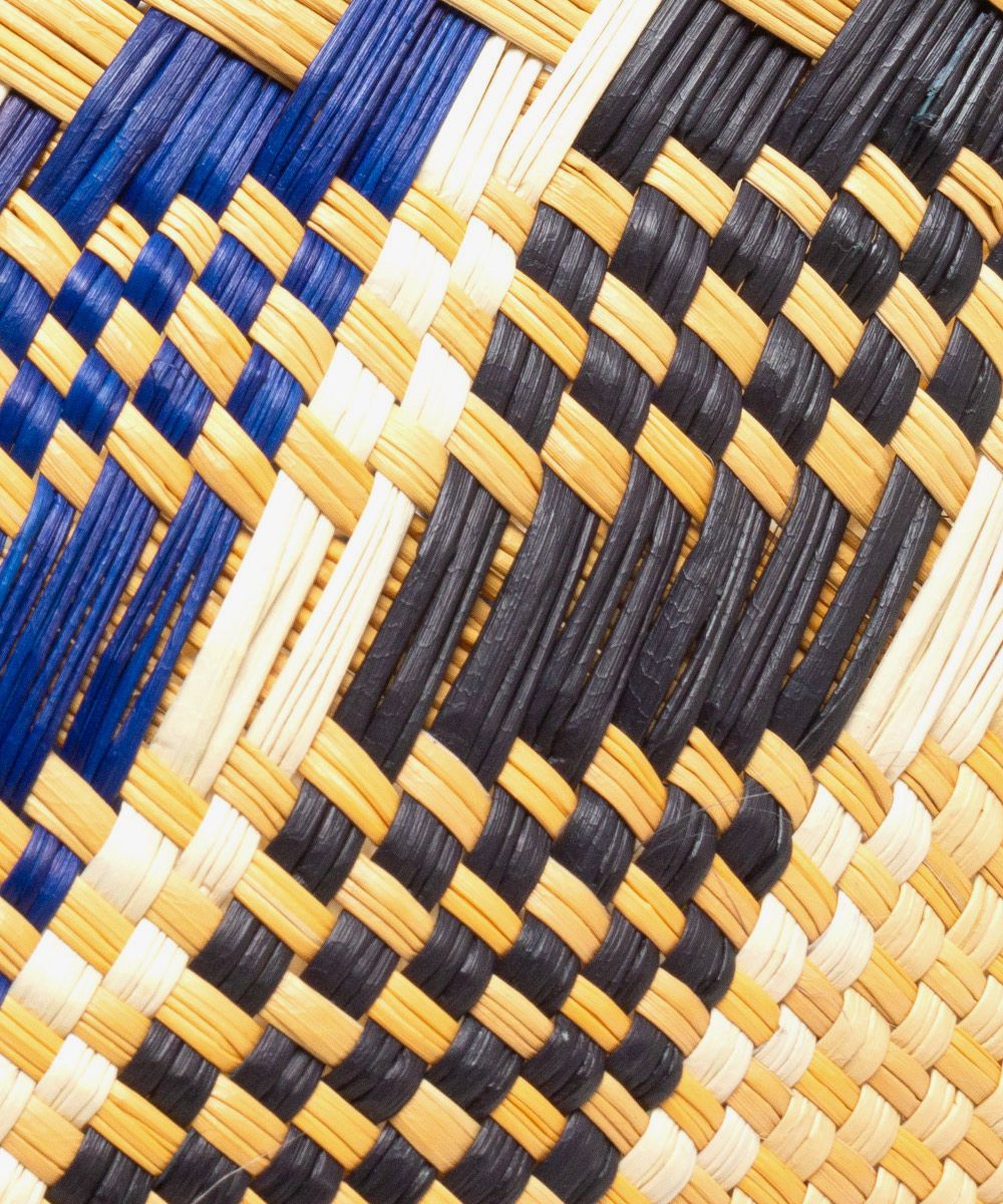 Canasto Bag medium, toasted-blue stripes