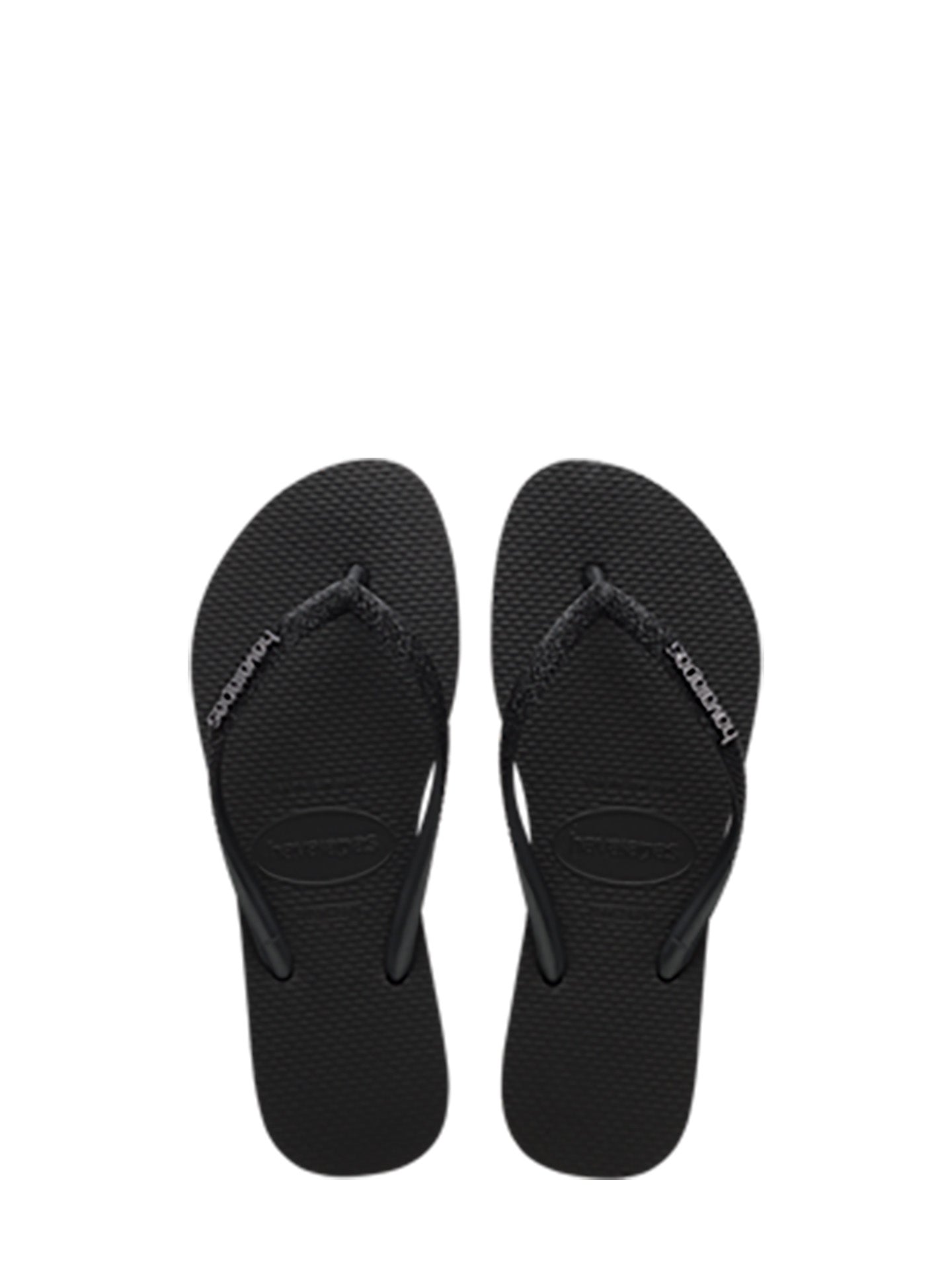 Slim Glitter II flip-flops, Black/Black