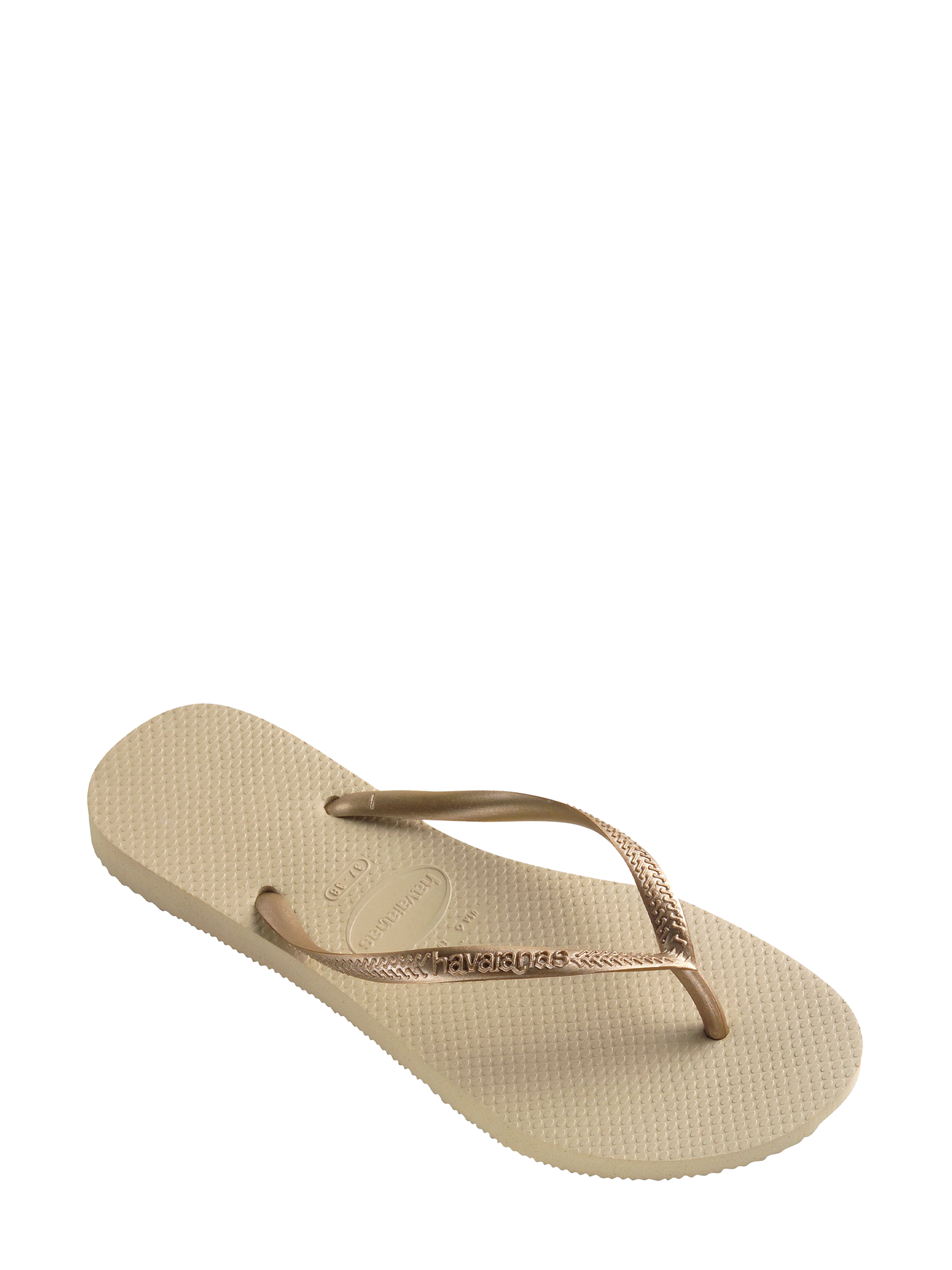 Slim flip-flops, sand-grey-light golden