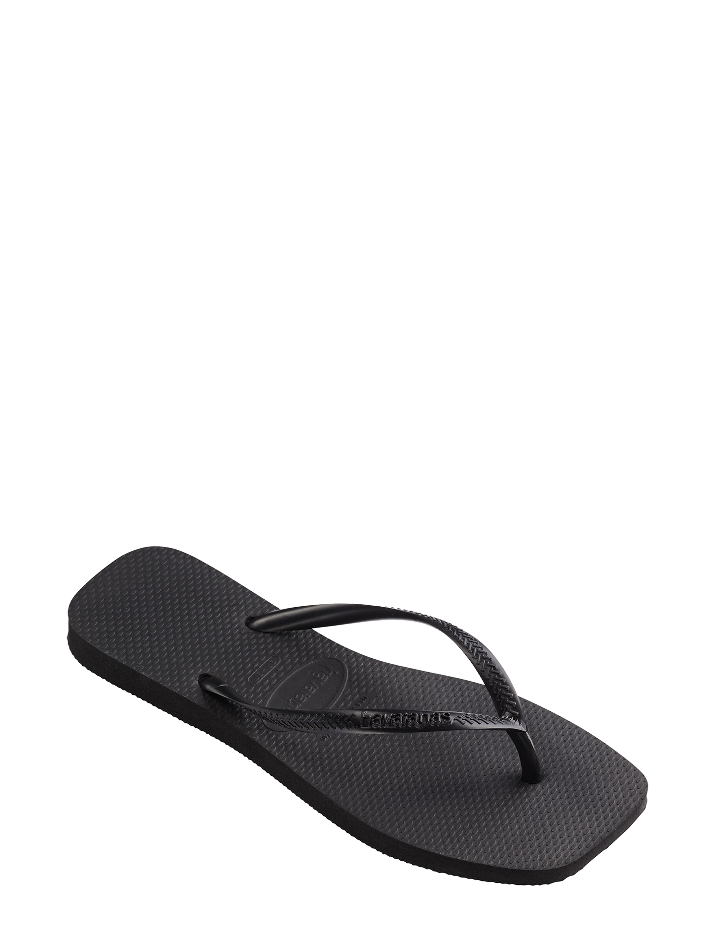 Slim square flip-flops, black