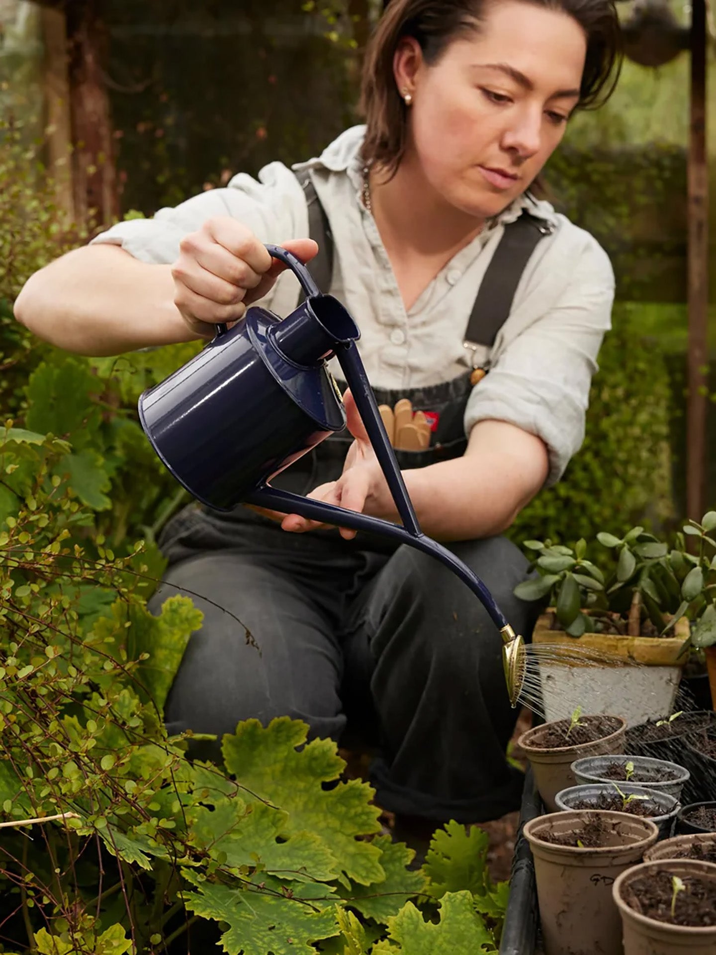 Rowley Ripple watering Can, British Navy Blue (1 L)
