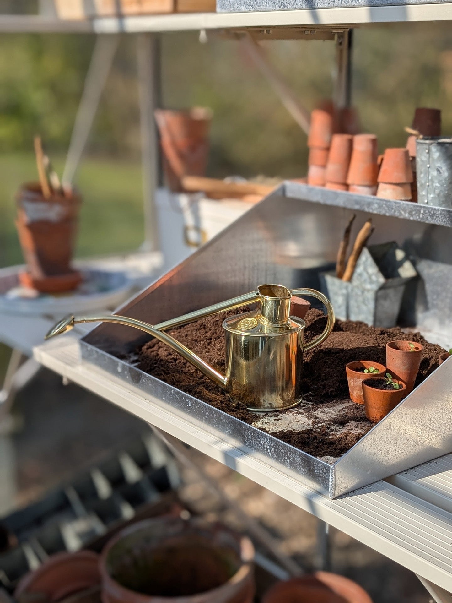 Rowley Ripple watering Can, Brass (1 L)