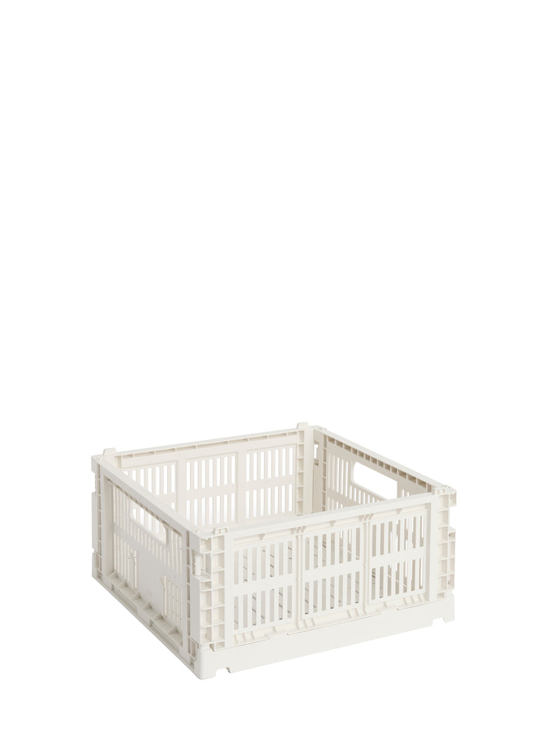 White storage crate on a white background
