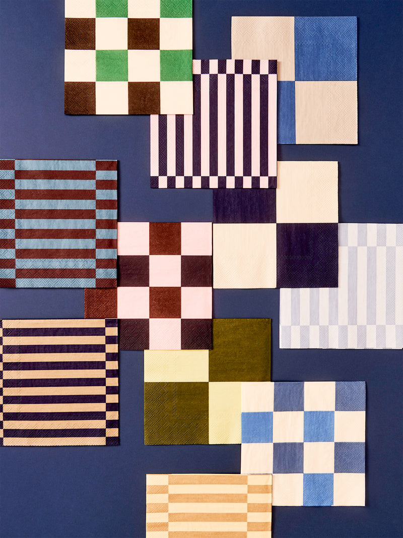 Dinner Pattern paper napkins, 9 styles