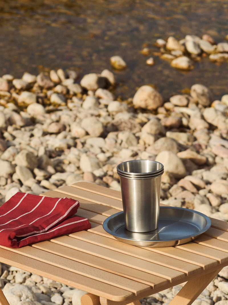 Outdoor Market steel cups, set of 2