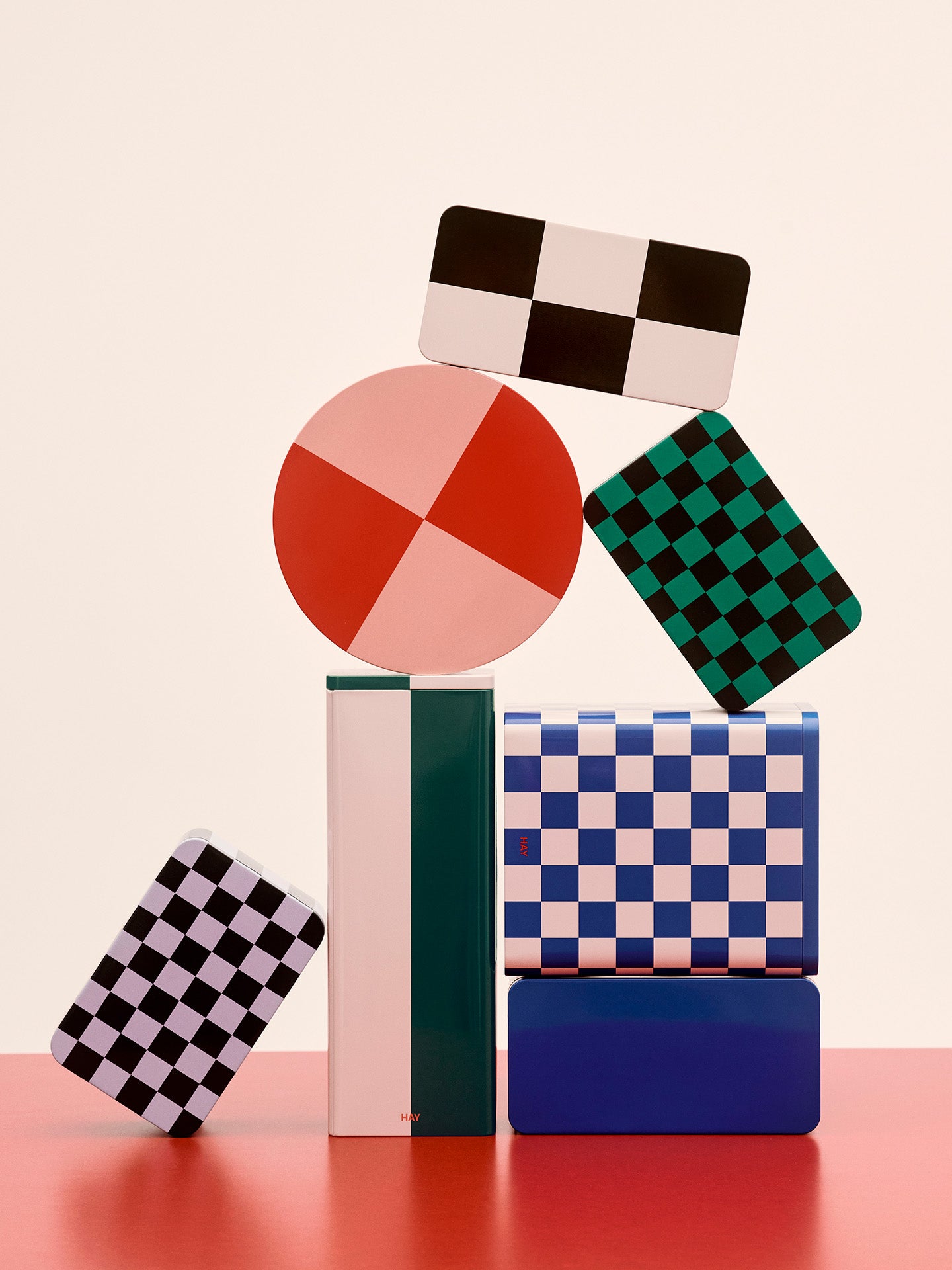 Tin S container, 4 colour combos