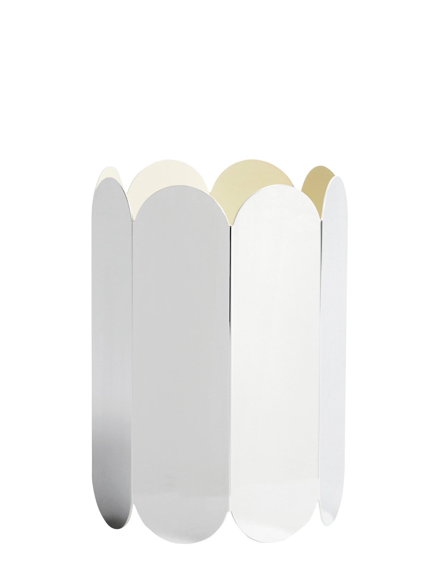 Arcs Mirrored Vase, silver