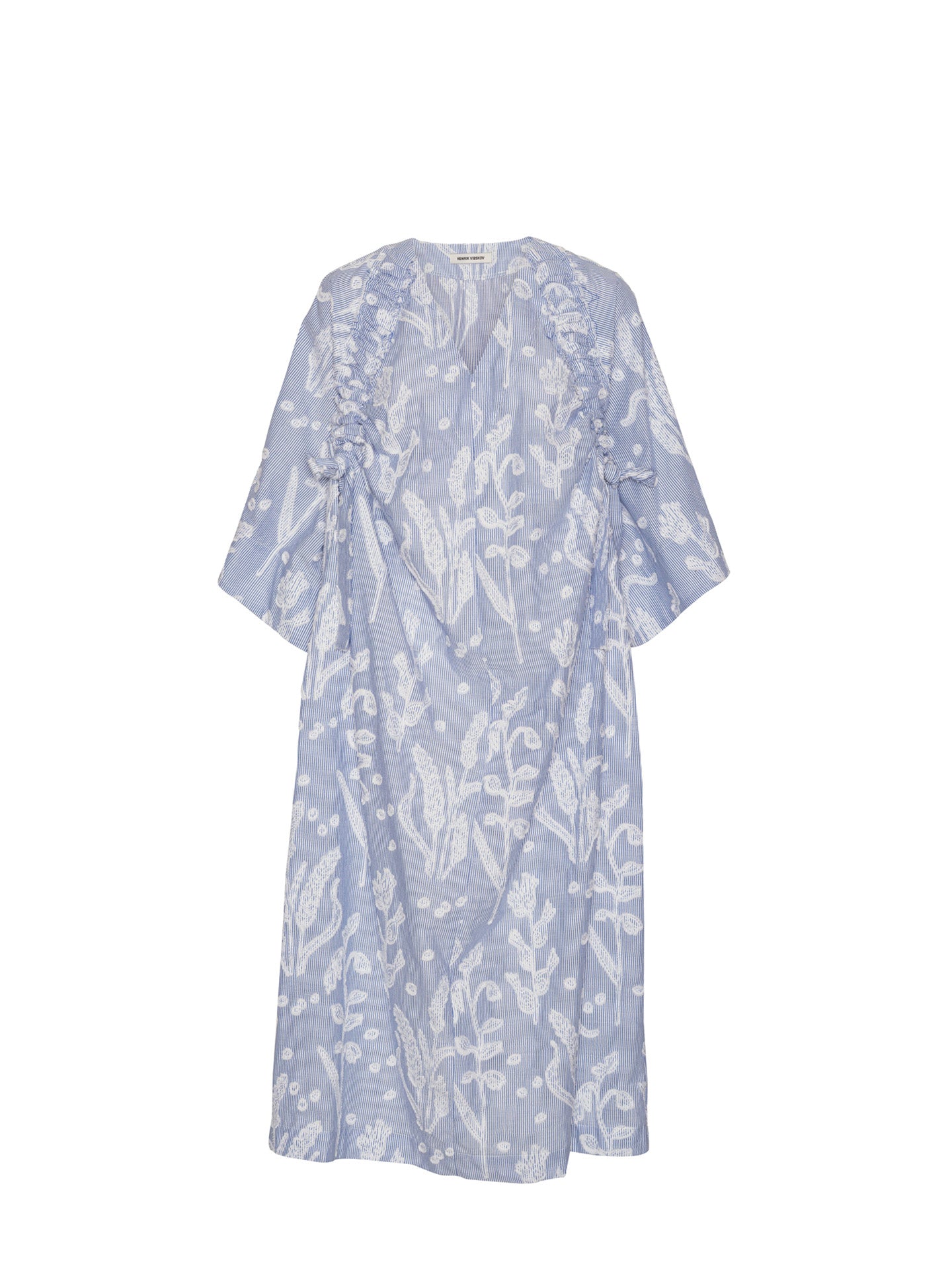 Insurance loose cotton dress, crops blue