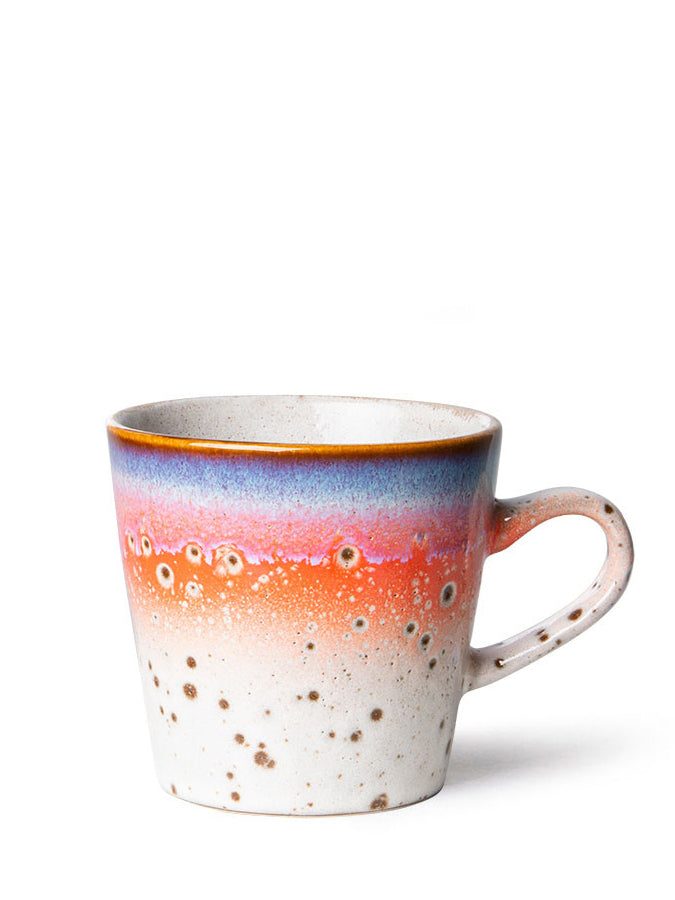 70's ceramics: americano mug, asteroids