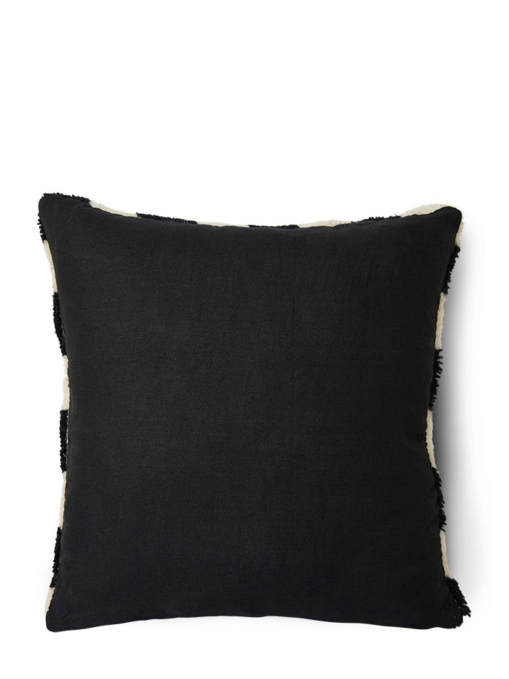 Woolen cushion (50x50cm), black & white