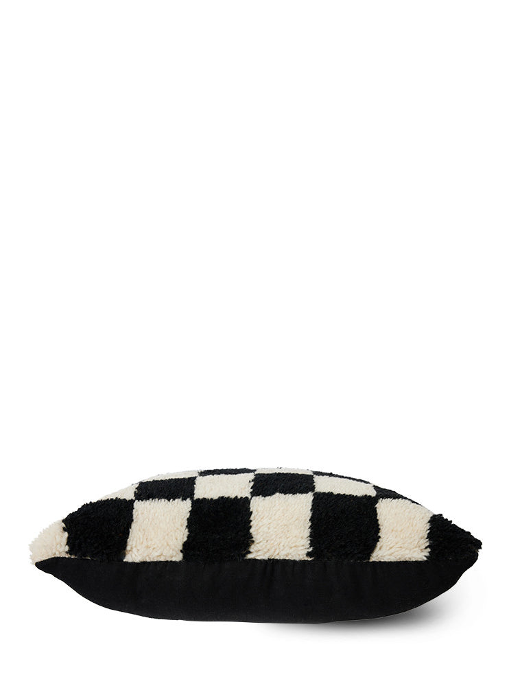 Woolen cushion (50x50cm), black & white