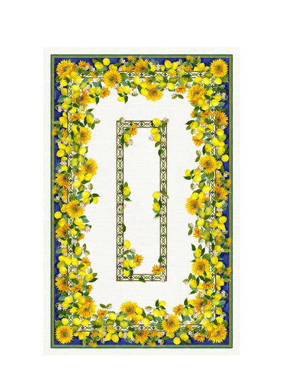Etruscan garden linen tablecloth, multi (160x230cm)