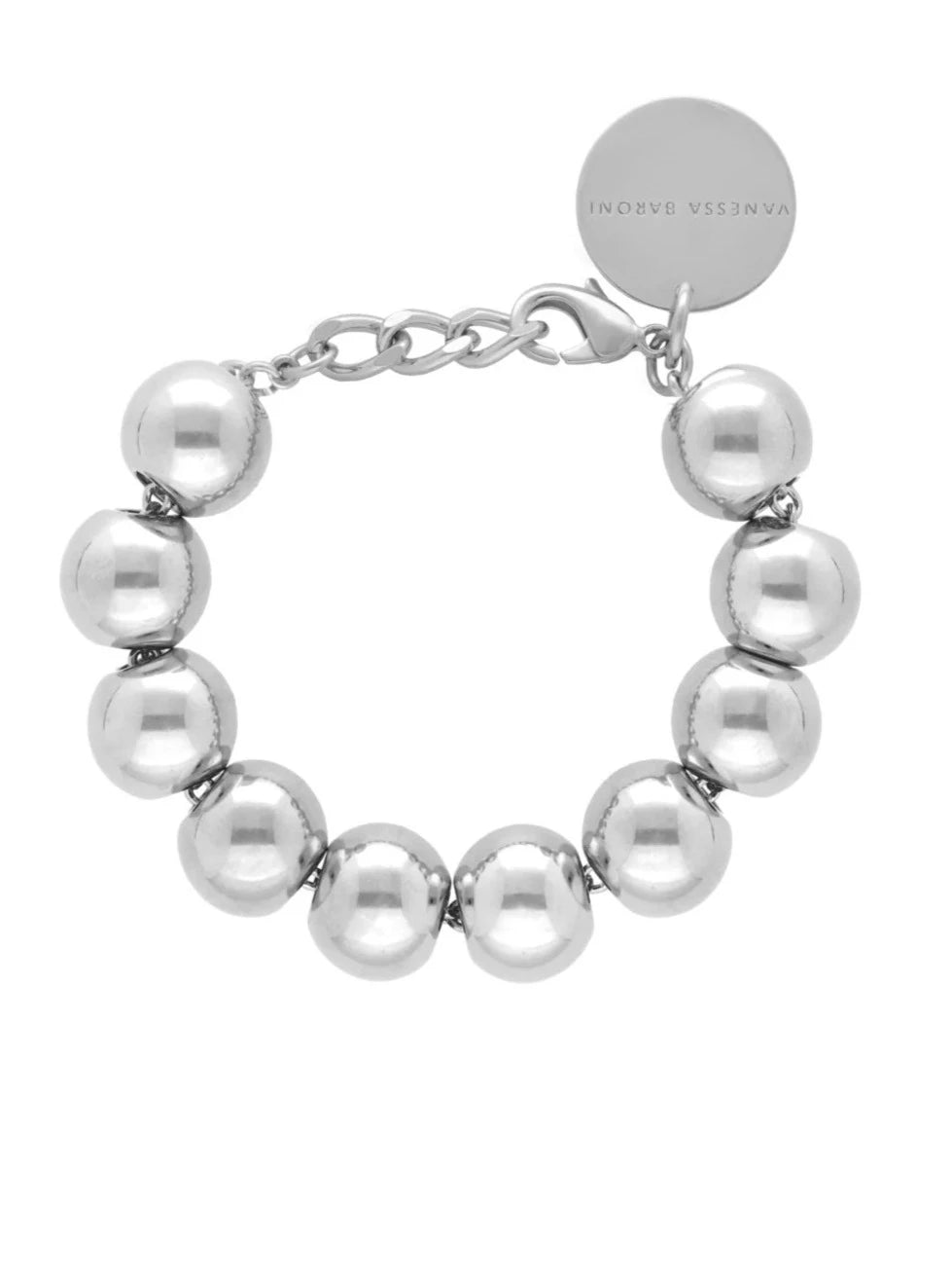 Beads bracelet, silver