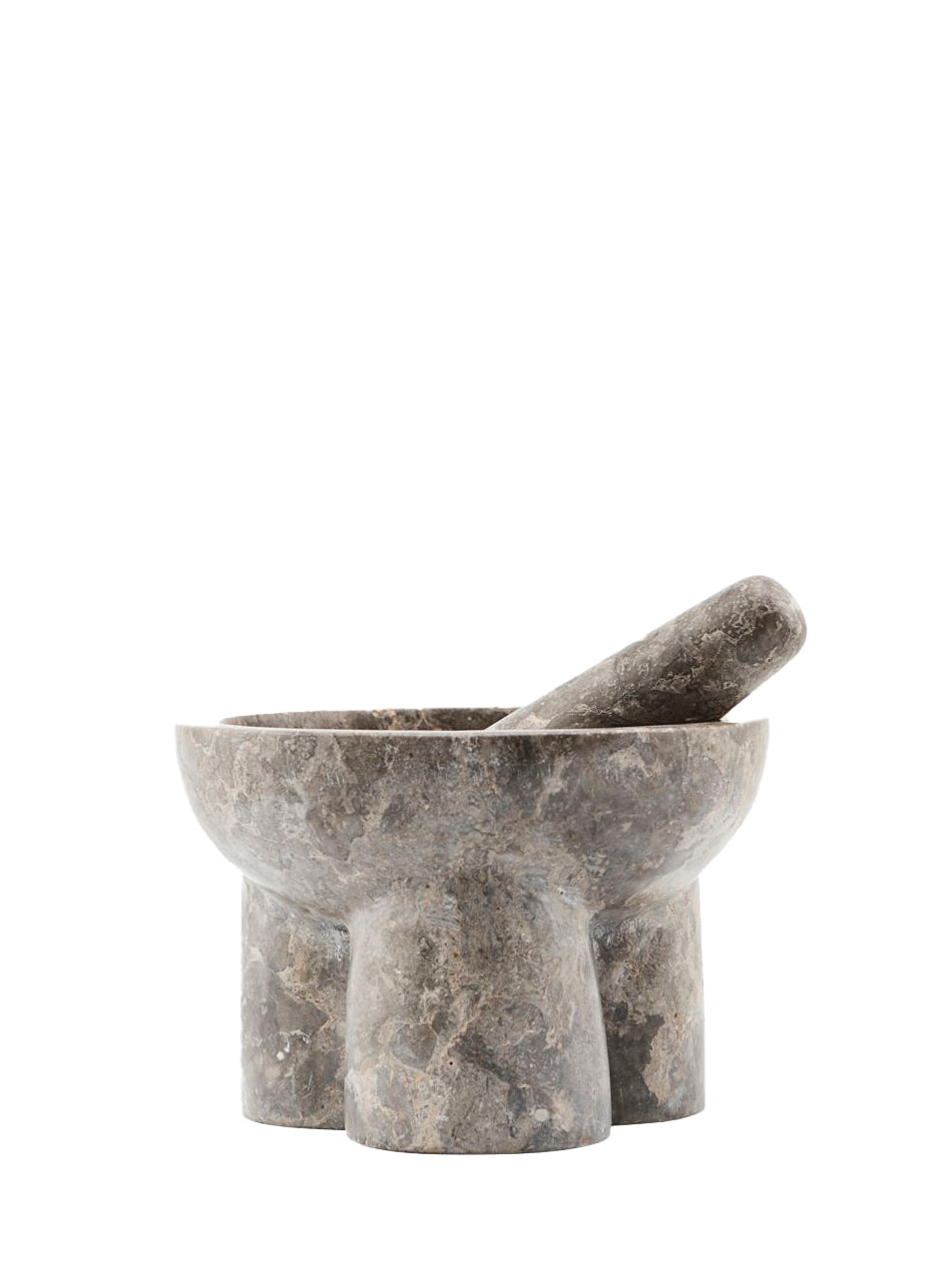 Kulti Mortar w/ pestle, grey/brown