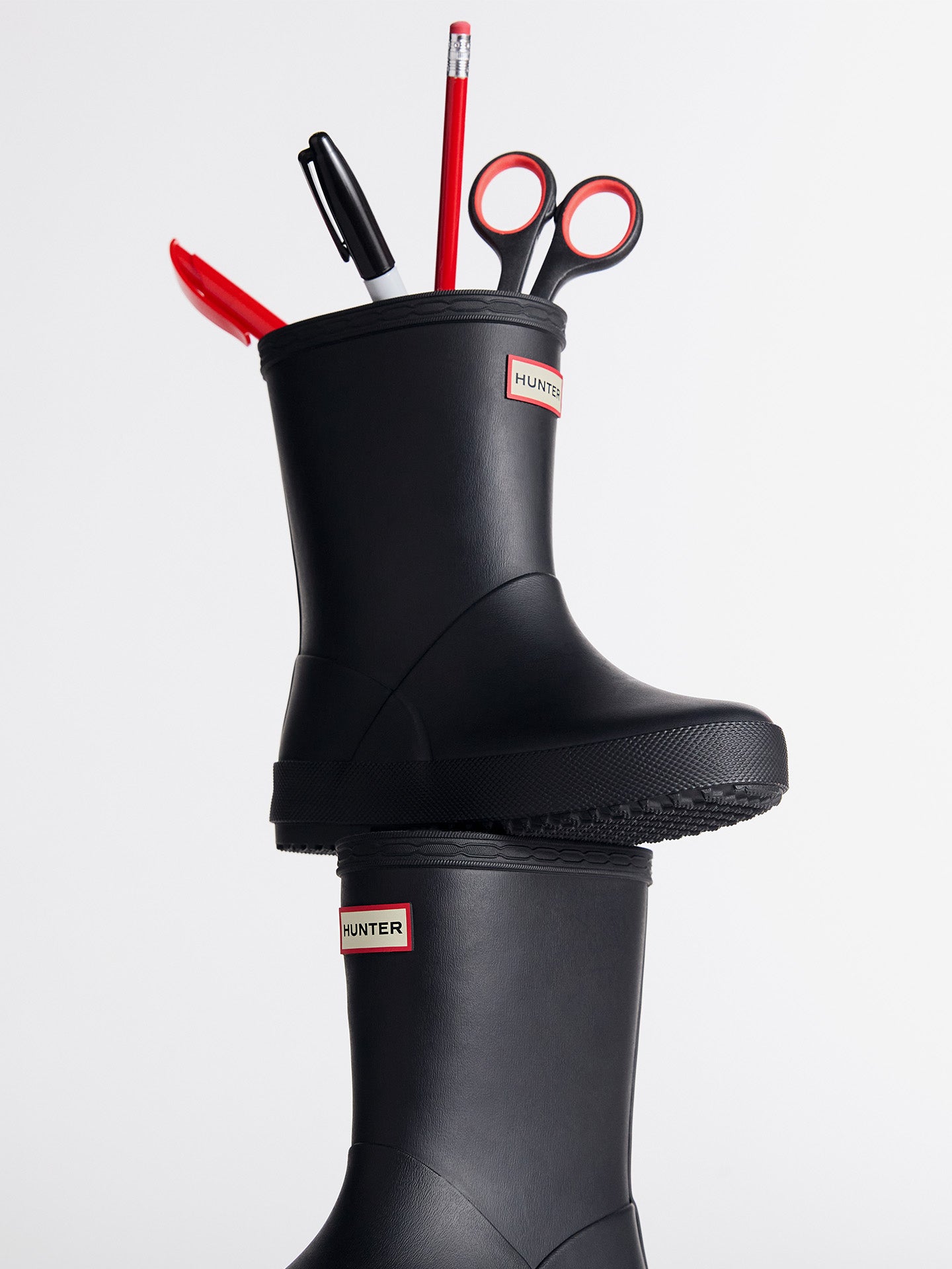 Women's downpour short boots, black