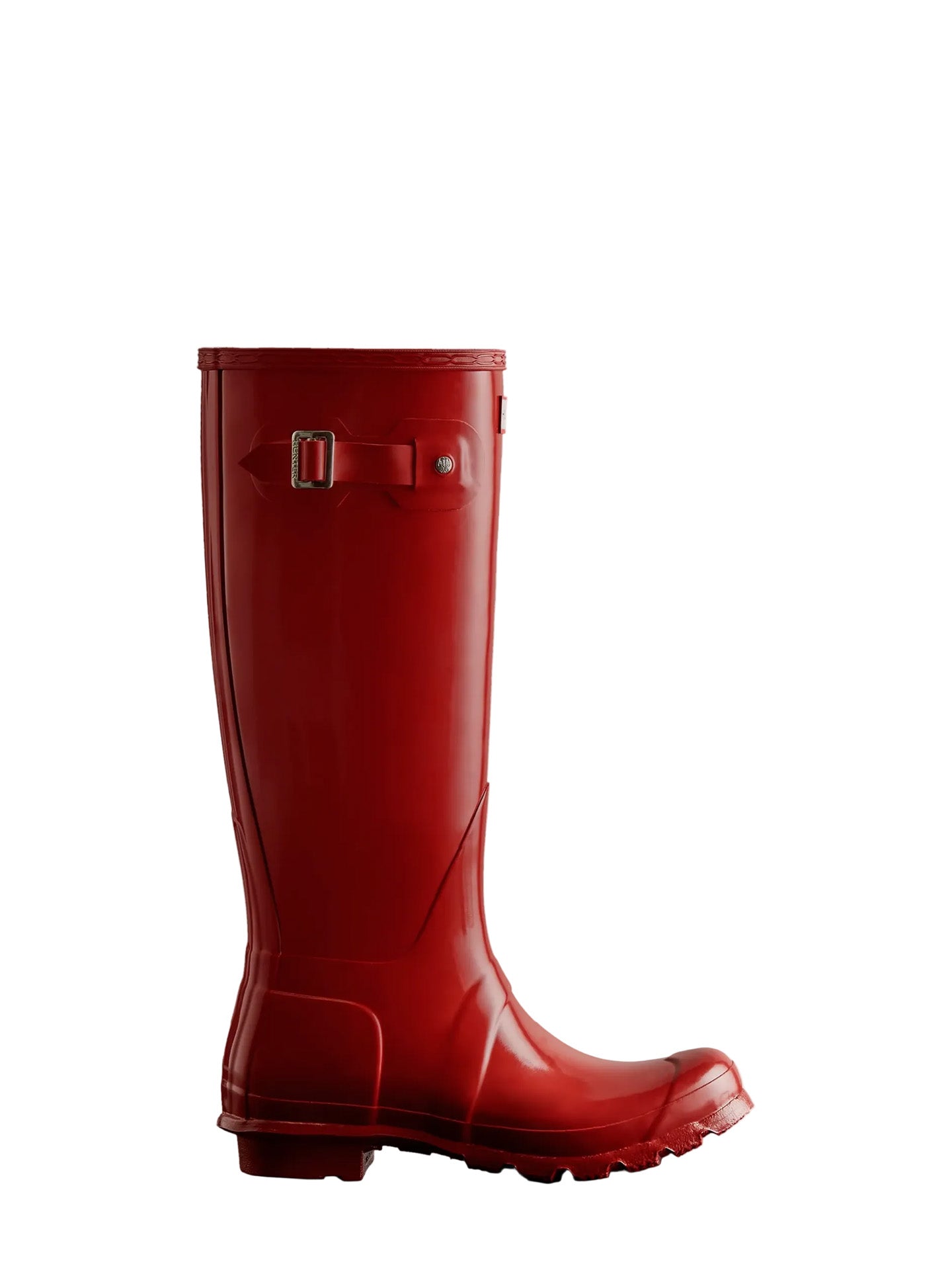 Women's original tall gloss rubber boot, military red