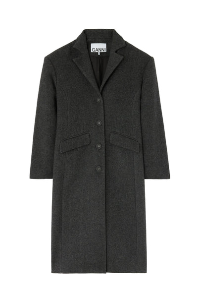 Peacoat wool coat, phantom