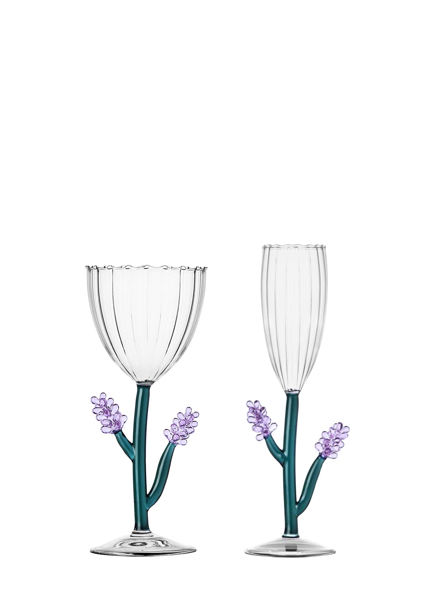 Lavender champagne flute, Botanica collection