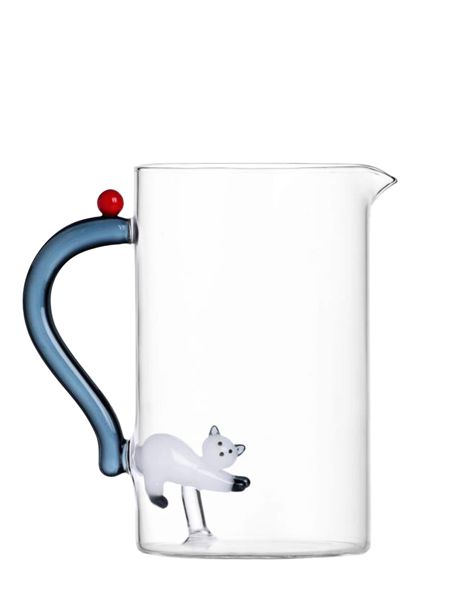 Cat Jug with Smoke Tail and Berry, Tabby Cat Collection