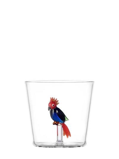 Red-blue cockatoo tumbler, talking trees collection