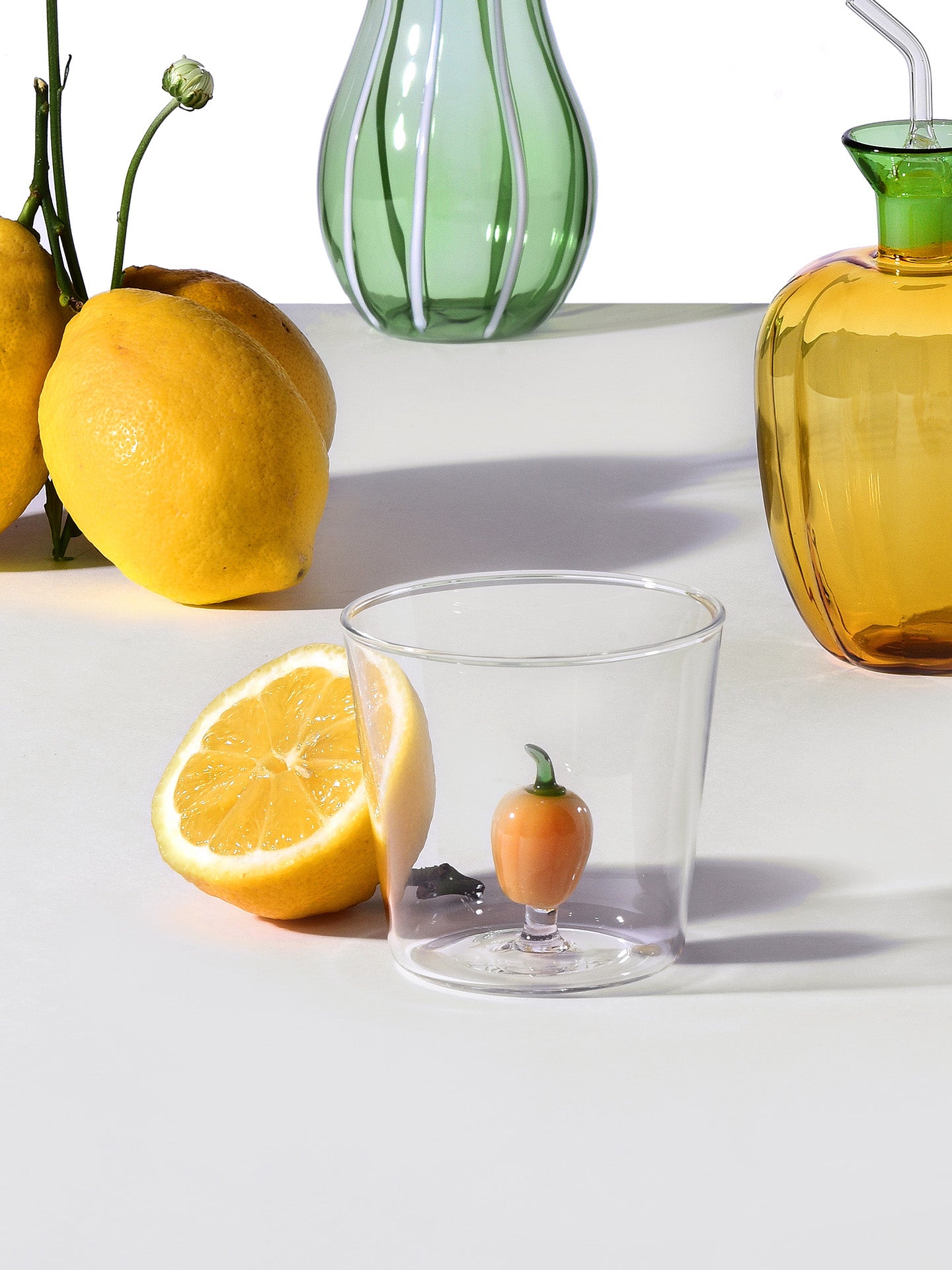 Yellow Pepper Glass Tumbler, Vegetables Collection