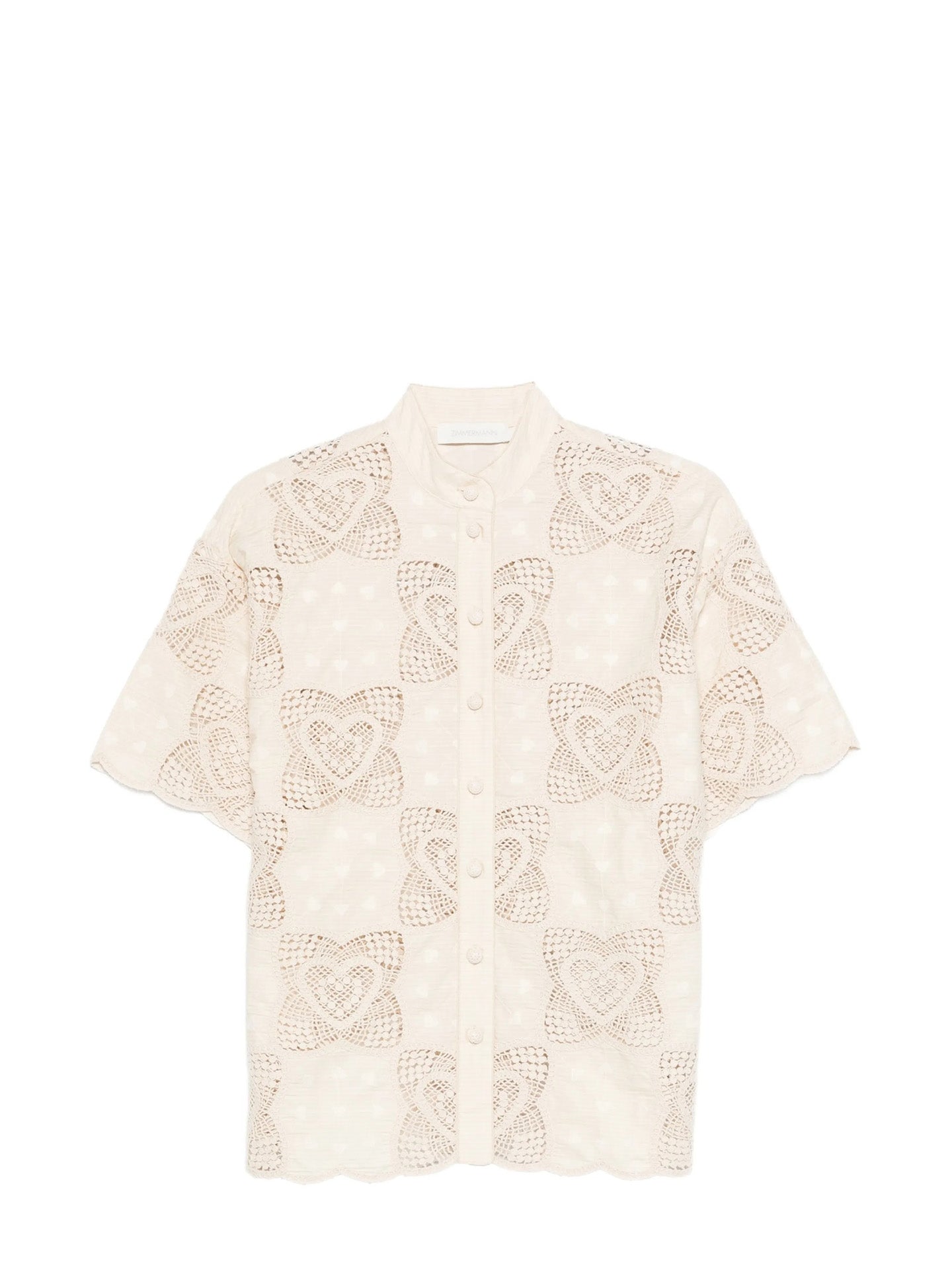 Wanderlust crochet shirt, ivory