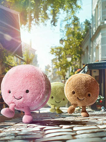 Mona Macaron soft toy, brown