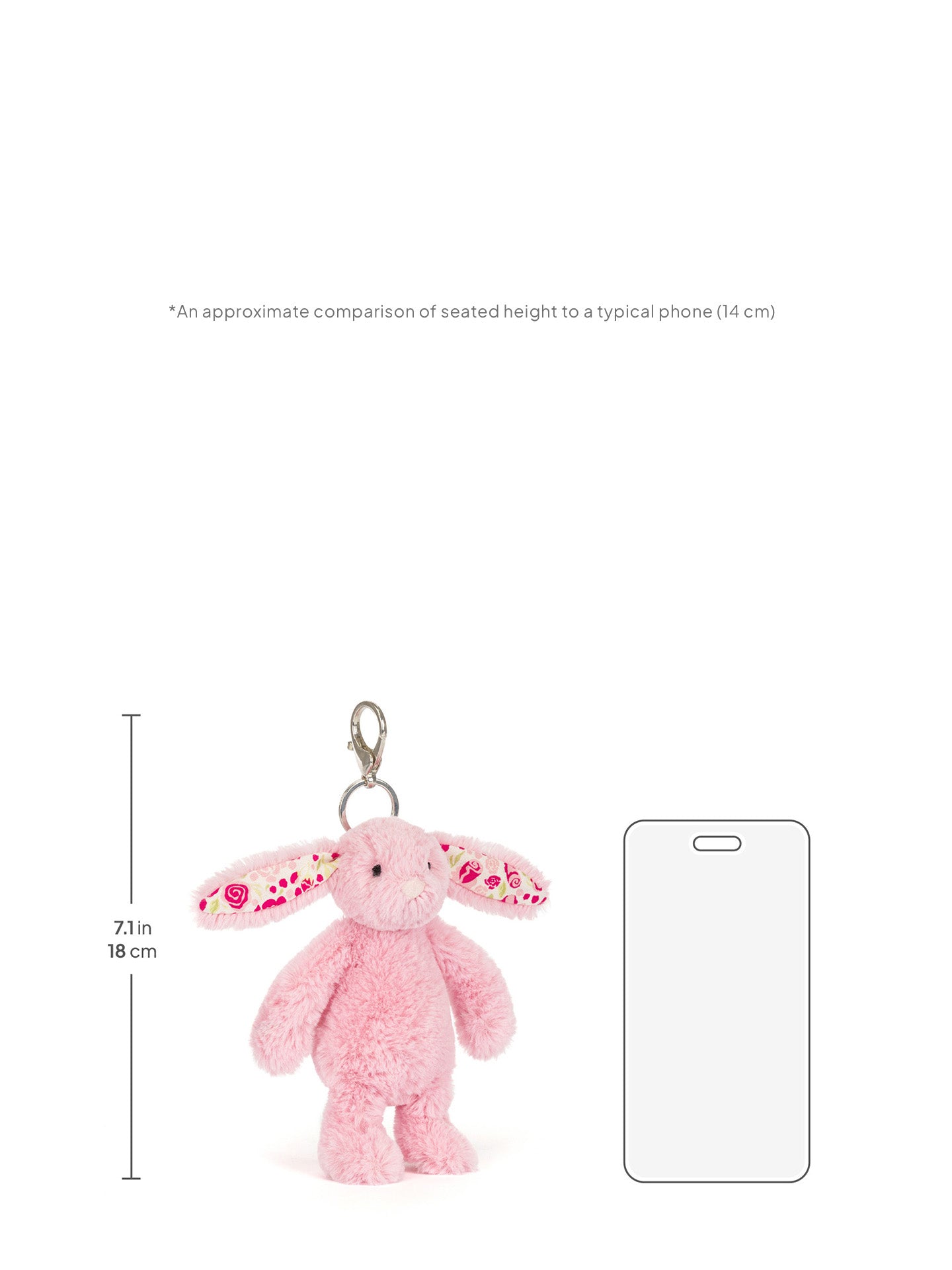 Blushkin Blossom bunny bag charm